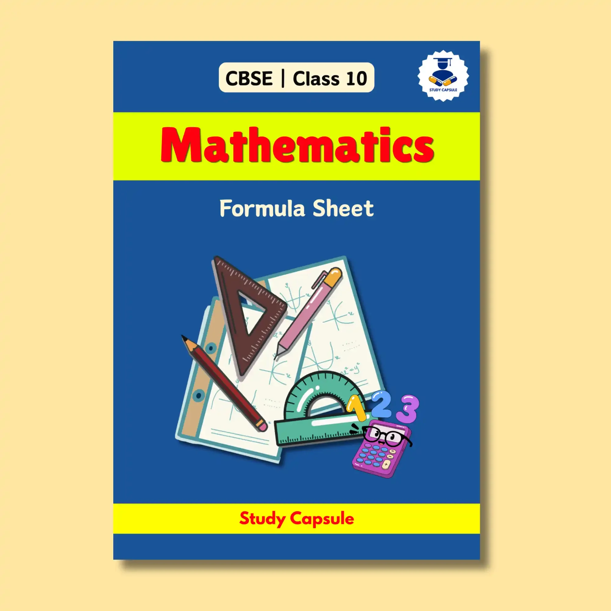 CBSE Class 10 Maths Formula Sheet | 2026-27 | Digital E-book (PDF)