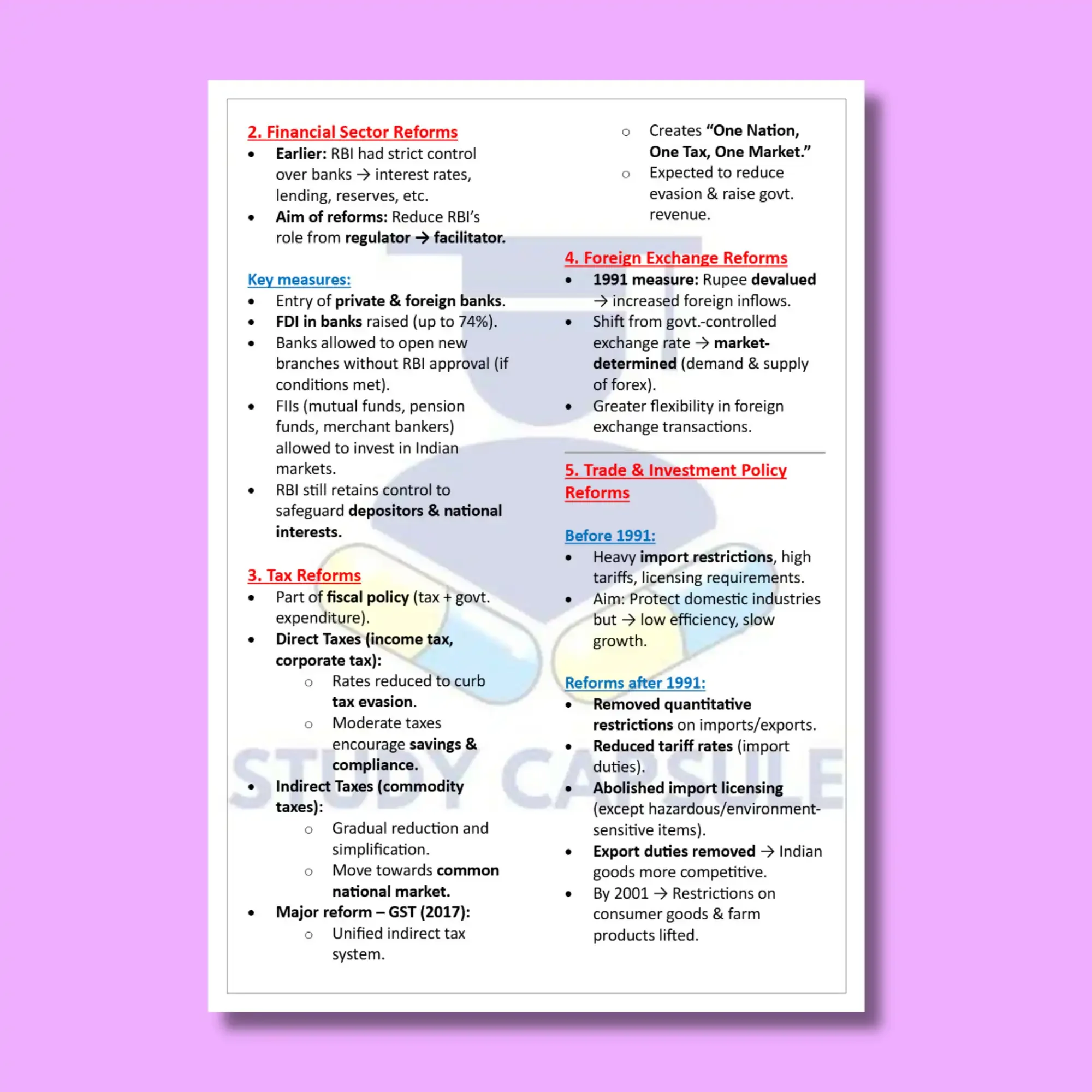 Class 12 Indian Eco Notes PDF for CUET UG