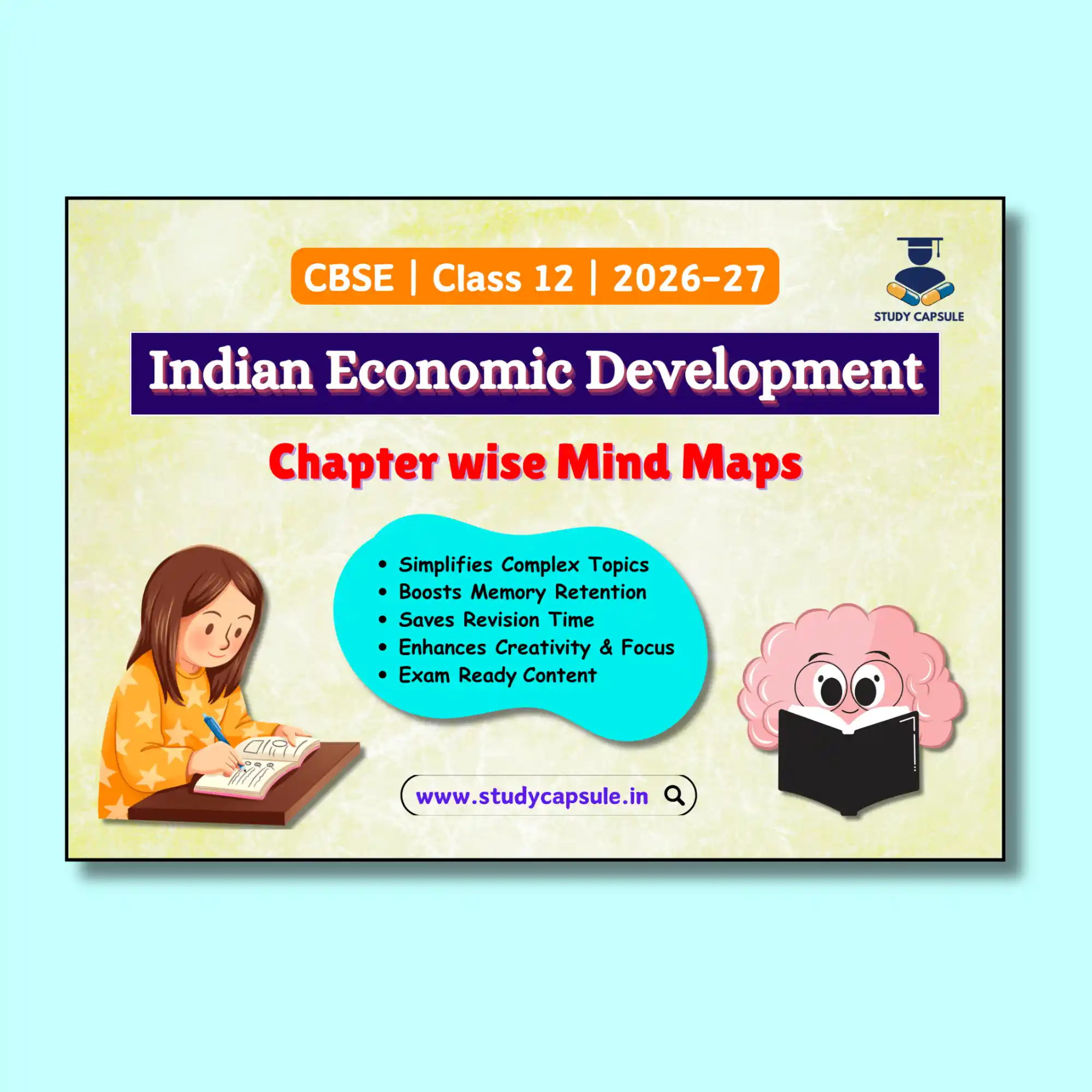 CBSE Class 12 Indian Economic Development Mind Maps | Quick Revision | 2026-27 | Digital E-book (PDF)