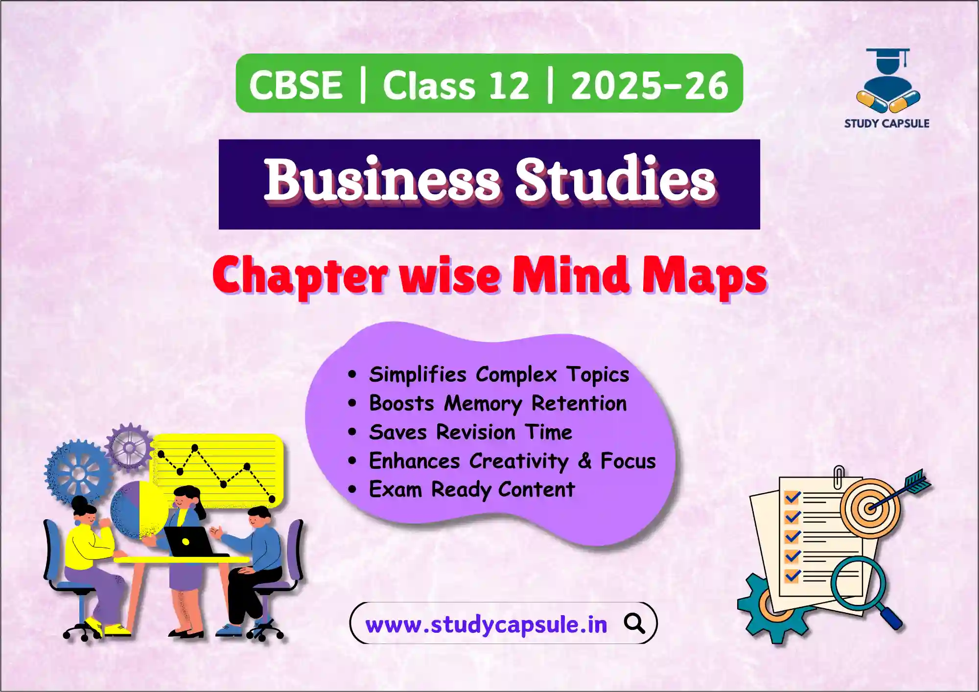 CBSE | Commerce| Class 12 Business Studies Mind Maps Front Page
